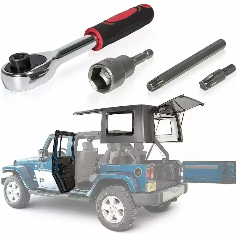Jeep Hard Top & Door Removal Tool Kit - Quick Release Wrench Set Compatible with Wrangler JK JL & Gladiator 2007-2021