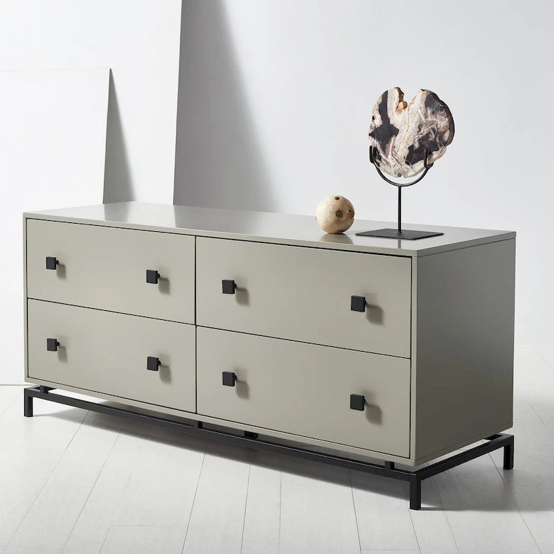 4-Drawer Bedroom Dresser, Couture Style, Solid Wood Frame, Elegant Finish