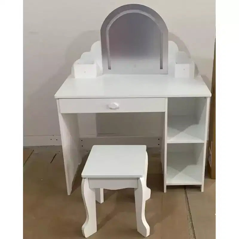 Kids Wave-Style Vanity with LED Light and Accessories