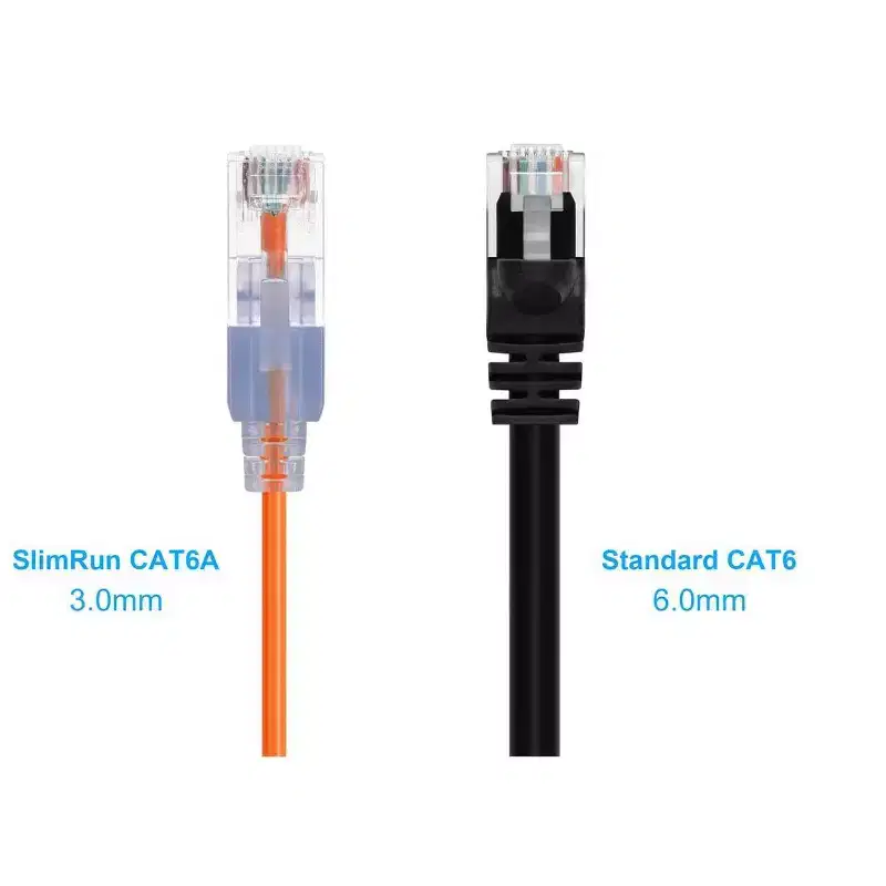 Monoprice Cat6A Ethernet Patch Cable - 1 Feet - Orange (10 Pack) Snagless RJ45 550Mhz UTP Pure Bare Copper Wire 10G 30AWG - SlimRun Series