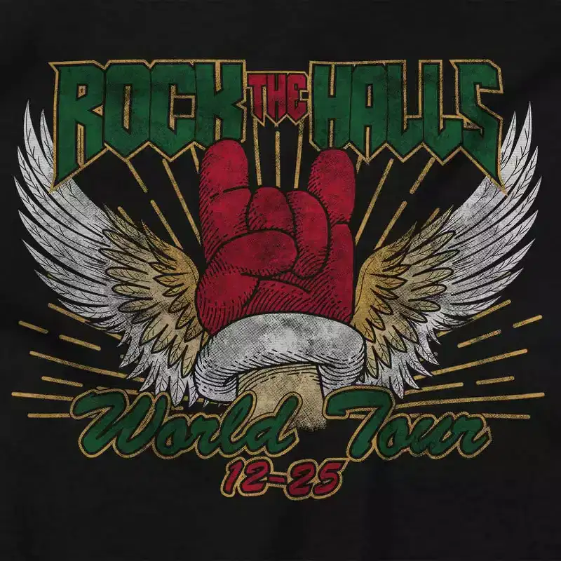Christmas Rock The Halls World Tour Hoodie Sweatshirt Women Men Brisco Brands