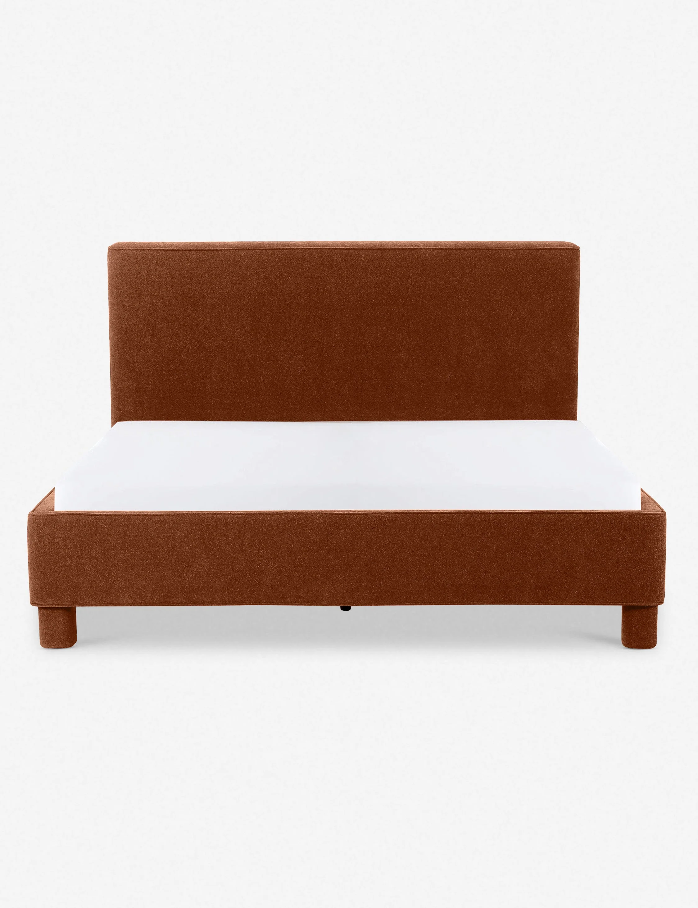 Platform Bed - Timeless character invites you into this upholstered bed, delivering a plush headboard for relaxed lounging and soft rails that add a