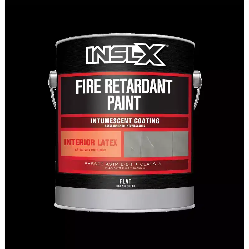 Insl-X White Flat Acrylic Fire Retardant Paint 1 gal