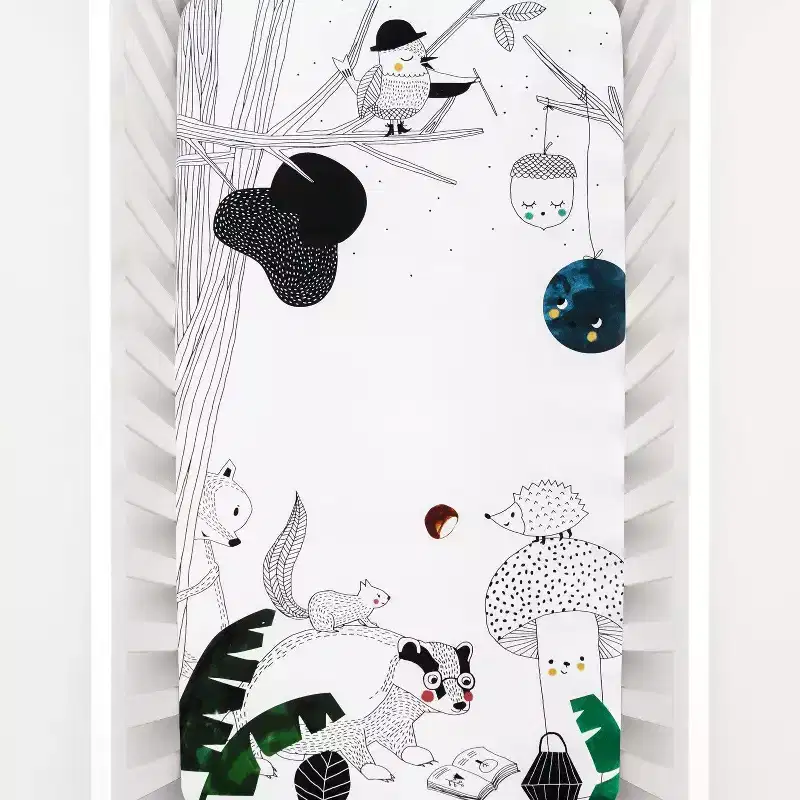 Rookie Humans Woodland Dreams 100% Cotton Fitted Crib Sheet