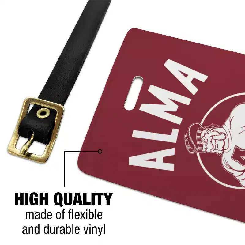 Alma College Scots Logo Luggage ID Tags Suitcase CarryOn Cards Set of 2
