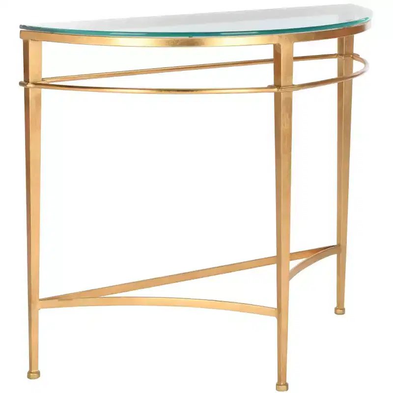 Baur Console Table - AMH8306A - Gold - Safavieh Couture