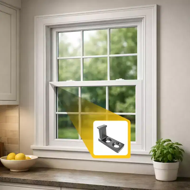 Brixwell Pivot Bar Side Mount Metal Construction 1-1/4 Length 21/32 Height 1/2 Hole To Hole Space Window Balance Hardware Gray Finish