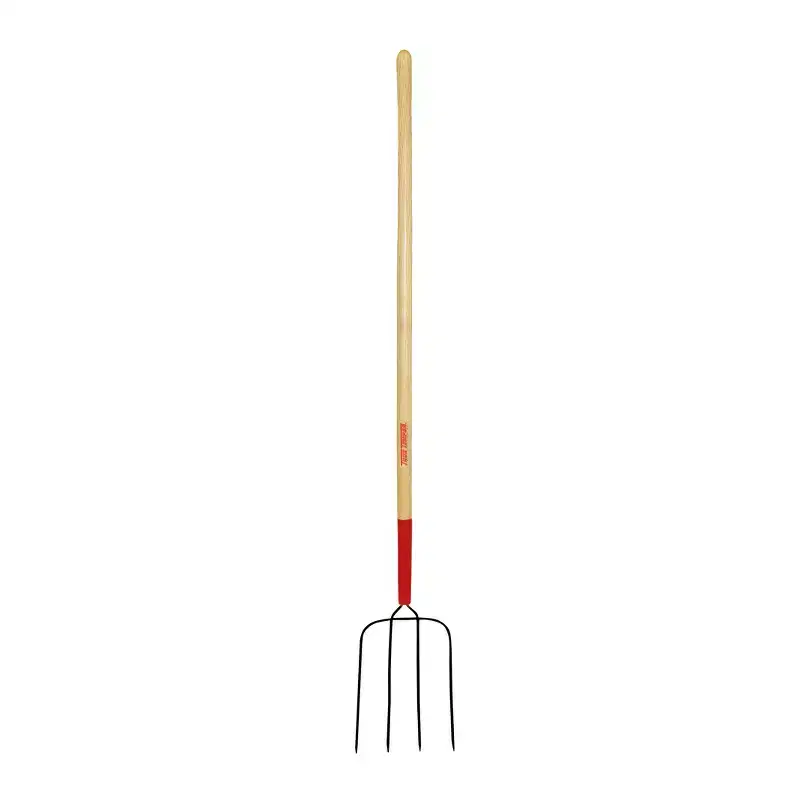 2-Piece Garden Tool Set with Long-Handle Square Point Shovel and Manure Fork - True Temper