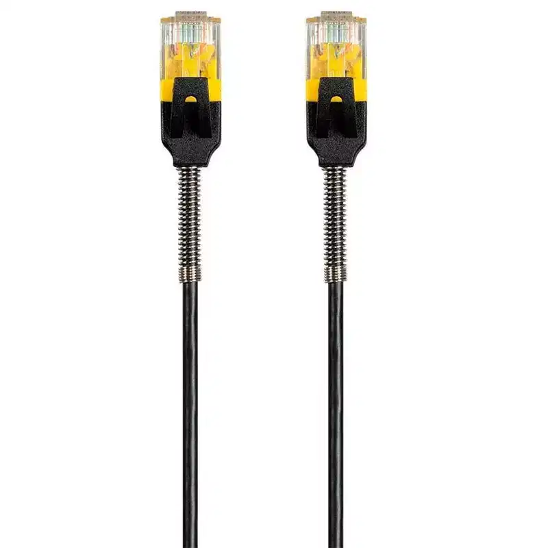 Monoprice Cat6 Ethernet Patch Cable - 10 feet - Black | Reinforced, Snagless RJ45 Stranded 550MHz UTP Pure Bare Copper Wire 30AWG - SlimRun Series
