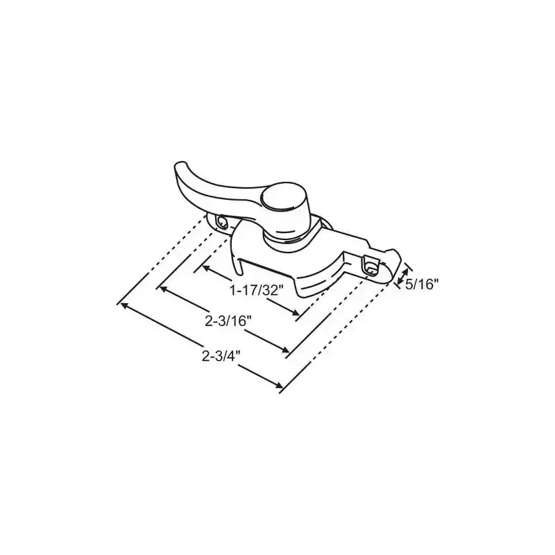 Brixwell 50-409-3 Sash Lock White use With 50-968-46 Keeper