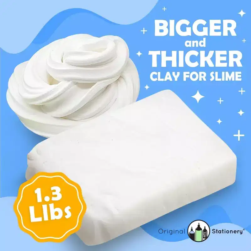 Original Stationery Soft Slime Clay for Slime Supplies, Soft Modeling Foam Clay, 1.3 Lbs/600G, Ideal Christmas and Thanksgiving Gift