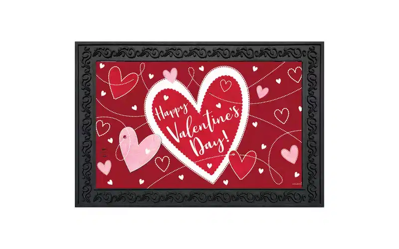 Briarwood Lane Valentine's Doormat 30x18 Indoor Outdoor Heart Toss For Valentine's Doormat