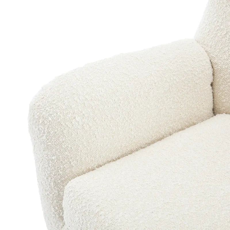 Almond Boucle Wingback Tufted Club Chair by Christopher Knight Home