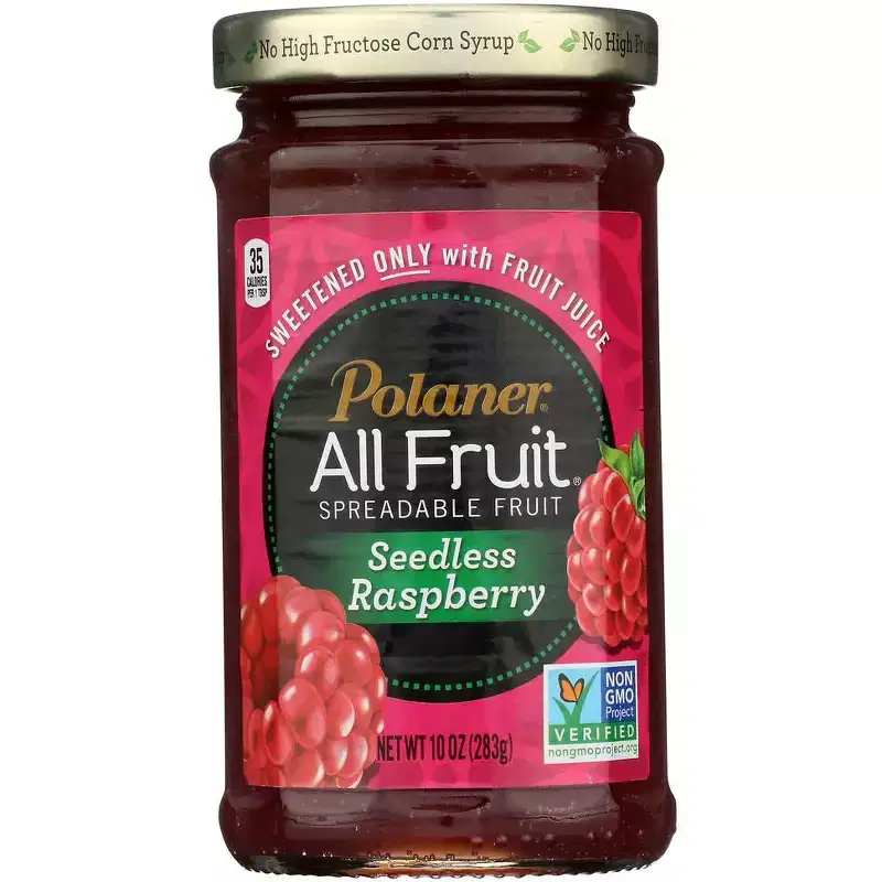 Polaner Seedless Raspberry Fruit Spread - 12 pack, 10 oz