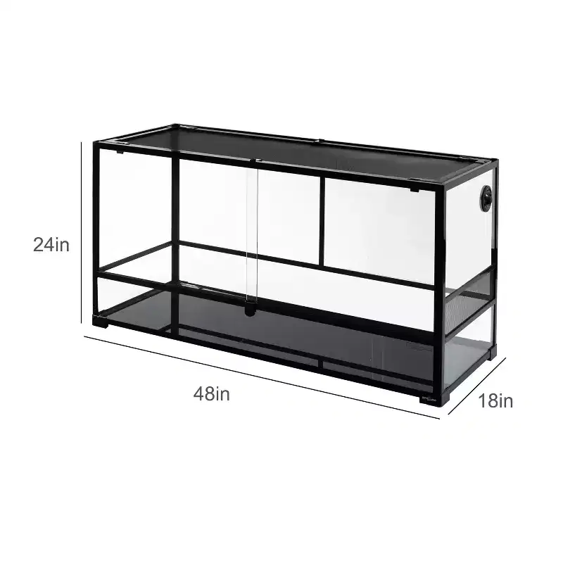 REPTI ZOO Tempered Glass Large 90 Gallon Reptile Tank