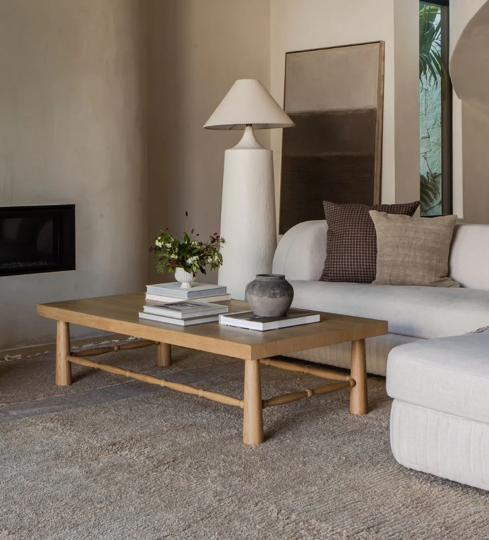 White Oak Spindle Coffee Table - Simplicity and sculptural beauty come together in the Coffee Table, designed to anchor your -¡­