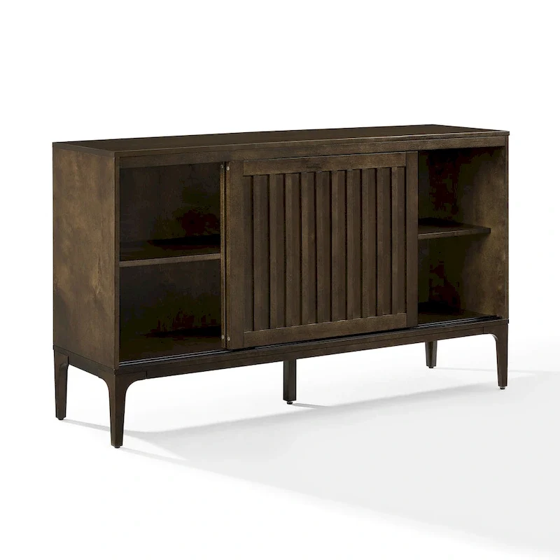 Mid-Century Modern Sideboard with Sliding Doors and Storage