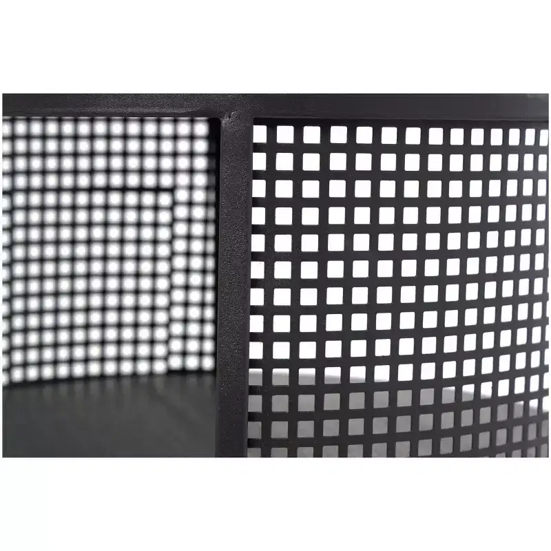 Olivia & May Metal Open Grid Frame 1 Shelf Accent Table: Round, No Assembly, Indoor Use