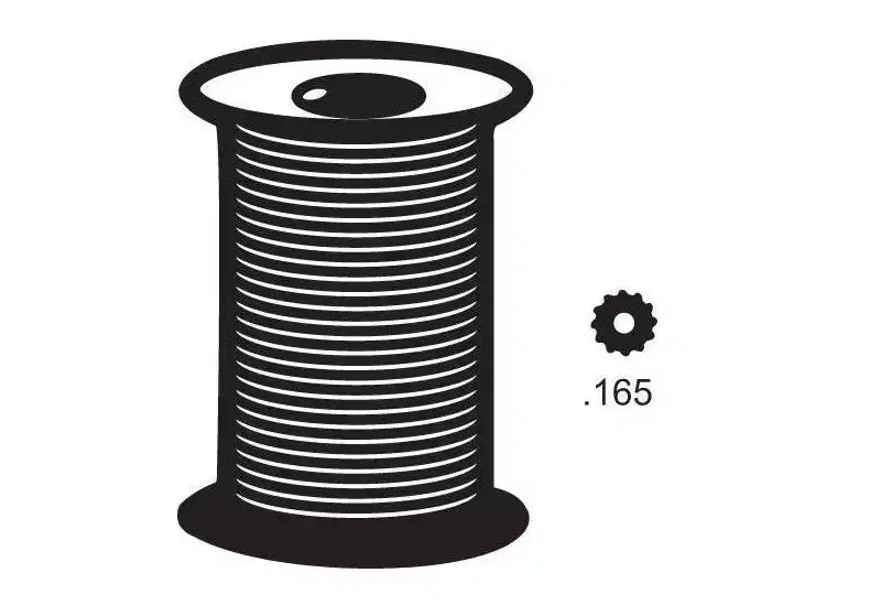 Brixwell Spline, Vinyl Material, Trade Size 11/64, Roll Length 500', Black Finish