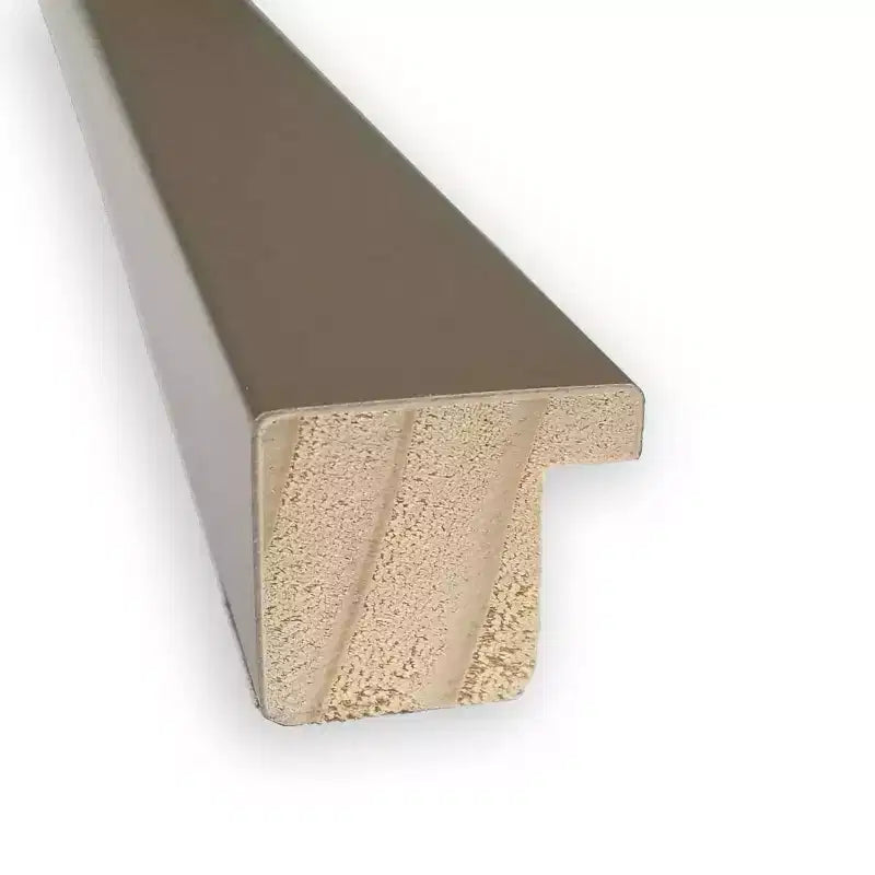 40" x 29" Non-Beveled Svelte Clay Gray Wood Bathroom Wall Mirror - Amanti Art: Wall Mounted, Includes Hardware