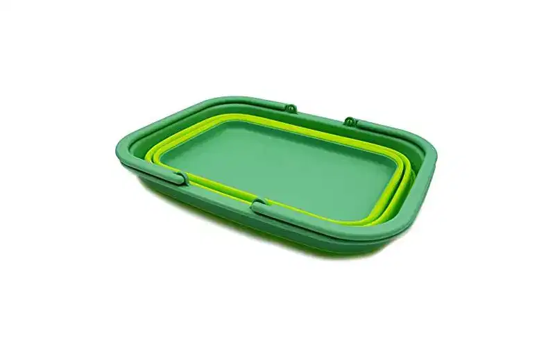 SAMMART 9.2L (2.3 gallons) Collapsible Plastic Tub with Handle