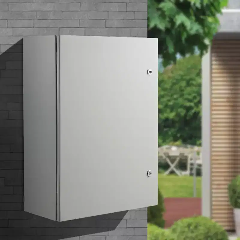 VEVOR Steel Electrical Box, 27.6x19.7x9.8 in, Cold Rolled Steel Electrical Enclosure Box, Wall-Mounted Outdoor Electronic Equipment Enclosure ,Silver