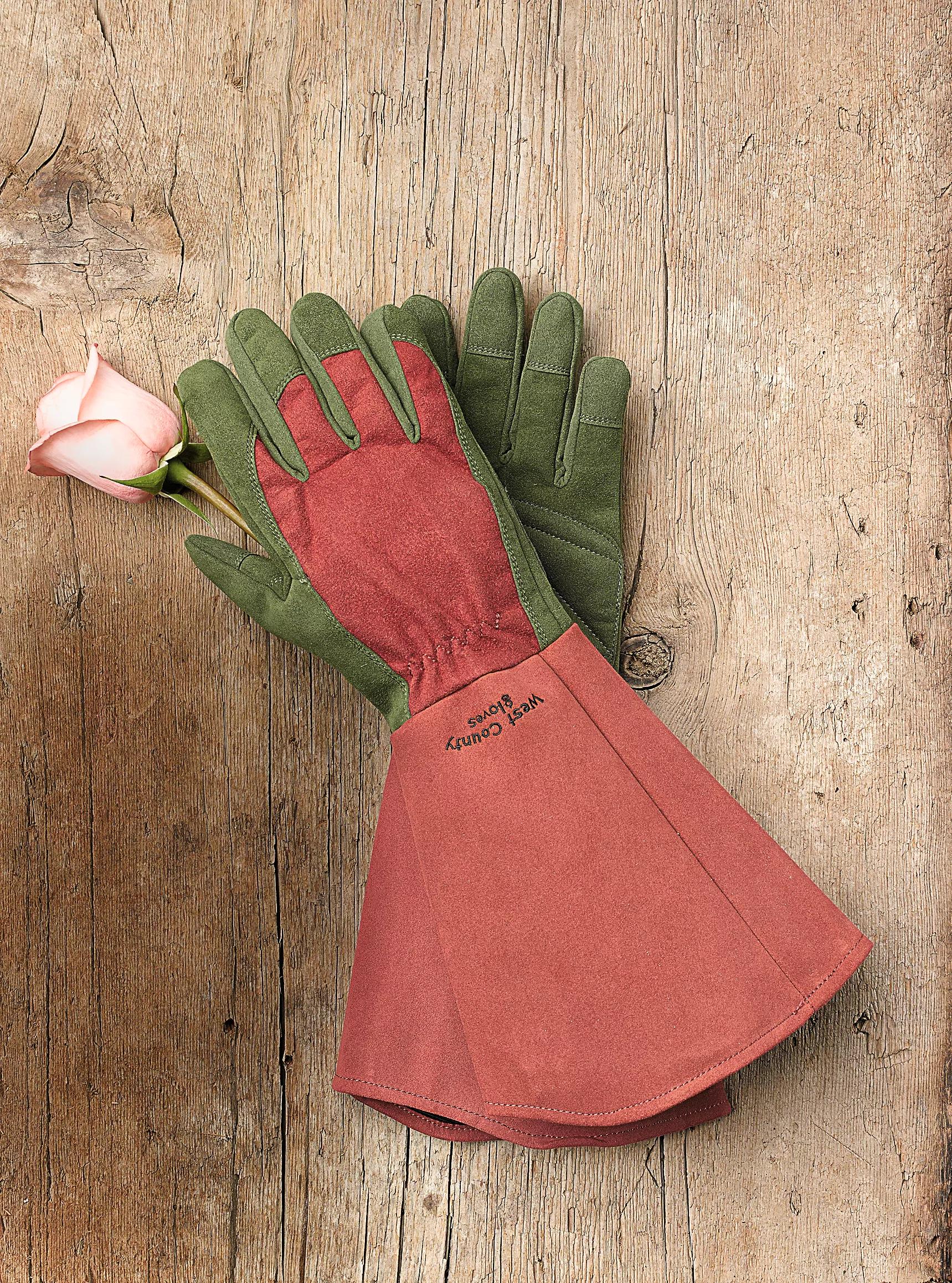 Long Cuff Thorn-Proof Rose Pruning Gloves for Women and Men Red