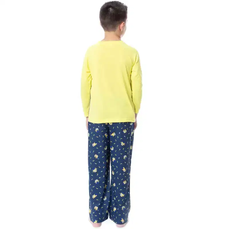 Despicable Me Boys' Minions Sorry I Was Hungry Raglan Sleep Pajama Set Multicolored