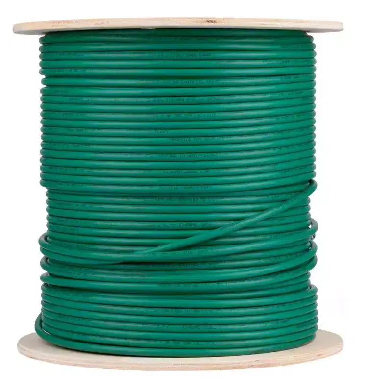 Monoprice Cat6A Ethernet Bulk Cable - 500 Feet - Green | Solid, 550Mhz, F/UTP, CMR, Riser Rated, Pure Bare Copper Wire, 10G, 23AWG, No Logo (UL) (TAA)