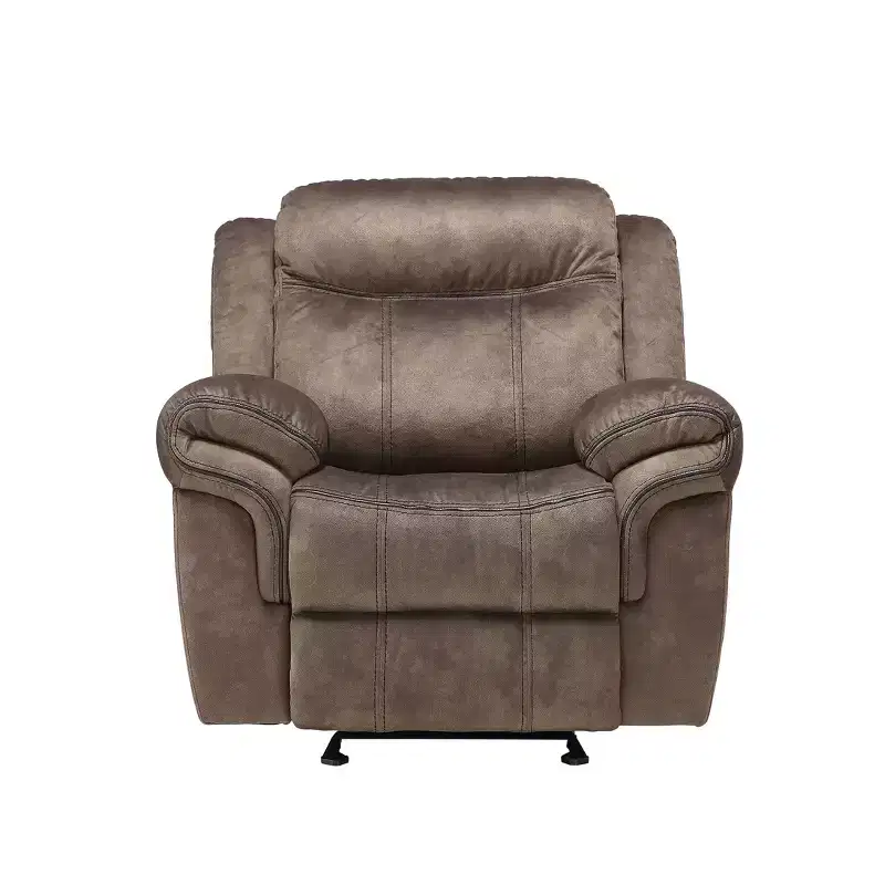 Acme Furniture Zubaida 2 Tone Recliner Sofa Chocolate Velvet