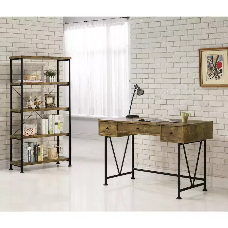 Coaster,Analiese 63-inch 4-shelf Bookshelf Rustic Nutmeg