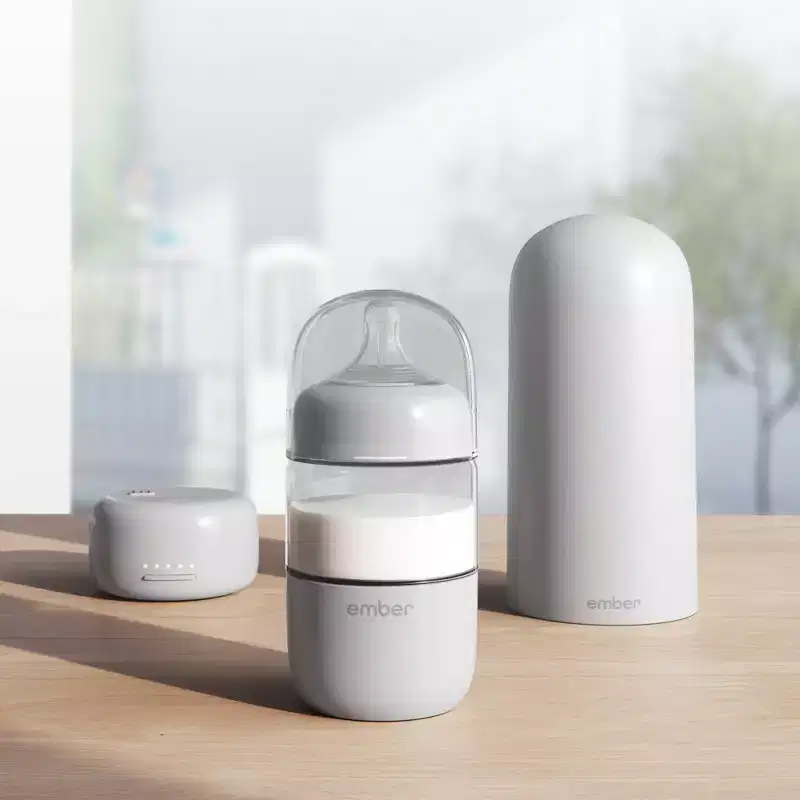 Ember Self-Warming Smart Baby Bottle System: BPA-Free, AC Adapter, Battery Powered