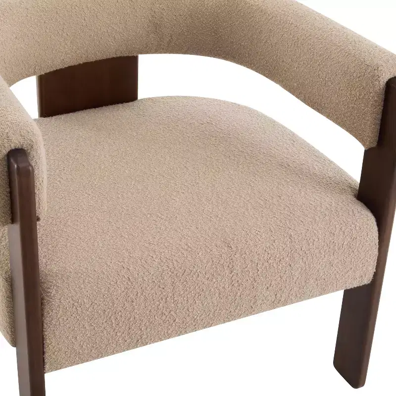 Christopher Knight Home Noah Modern Rubberwood Upholstered Accent Arm Chair