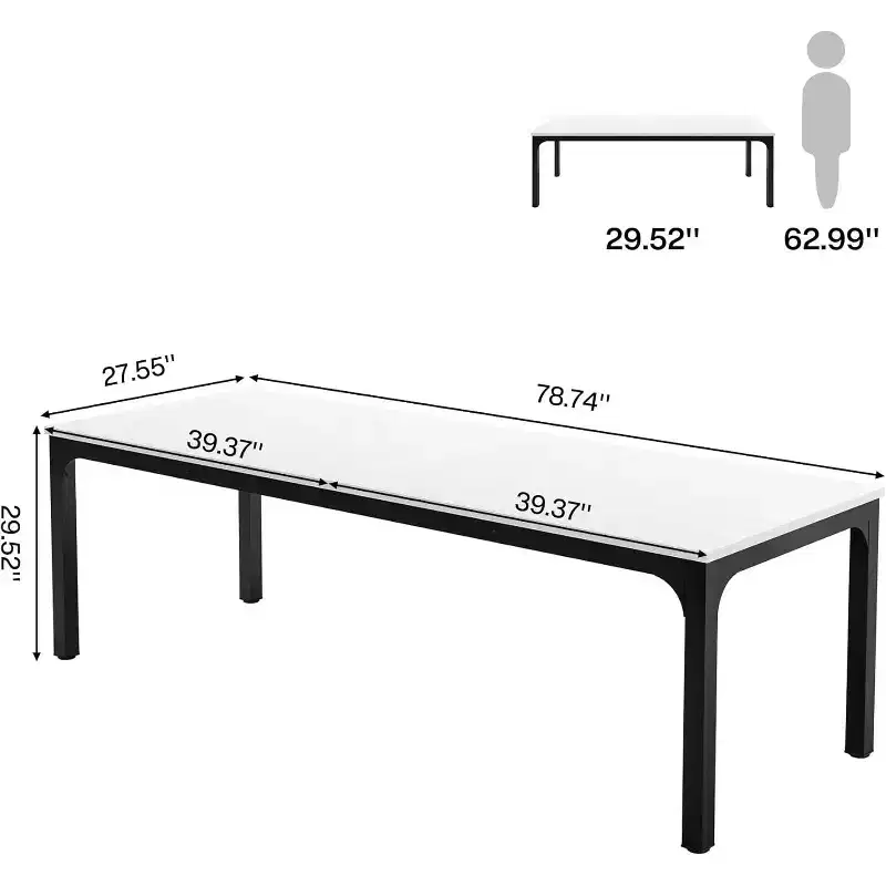 Lantine 78.7 Inches Extra Long Computer Desk