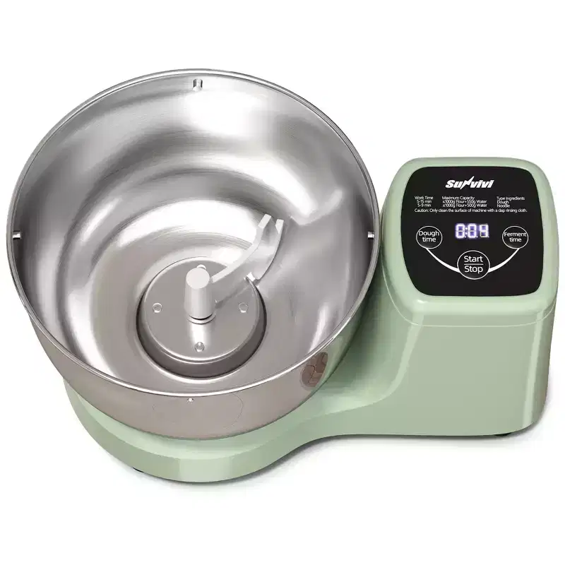 Heynemo Electric Dough Maker with Ferment Function, 5.3QT Dough Mixer with Adjust Time, Household Stand Mixer Kitchen Flour Kneading Machine, Green