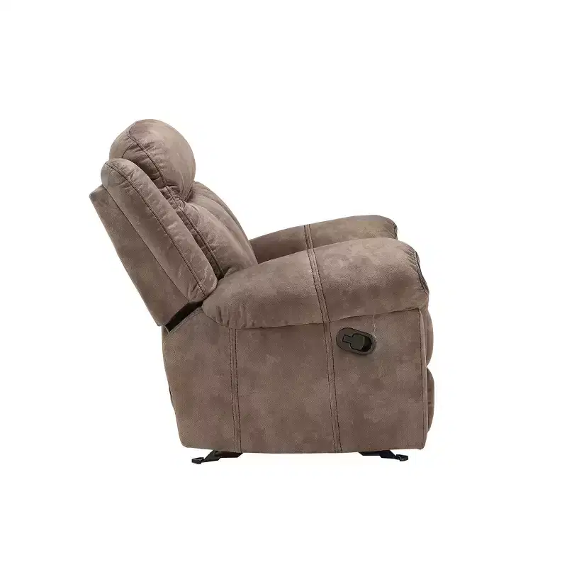 Acme Furniture Zubaida 2 Tone Recliner Sofa Chocolate Velvet