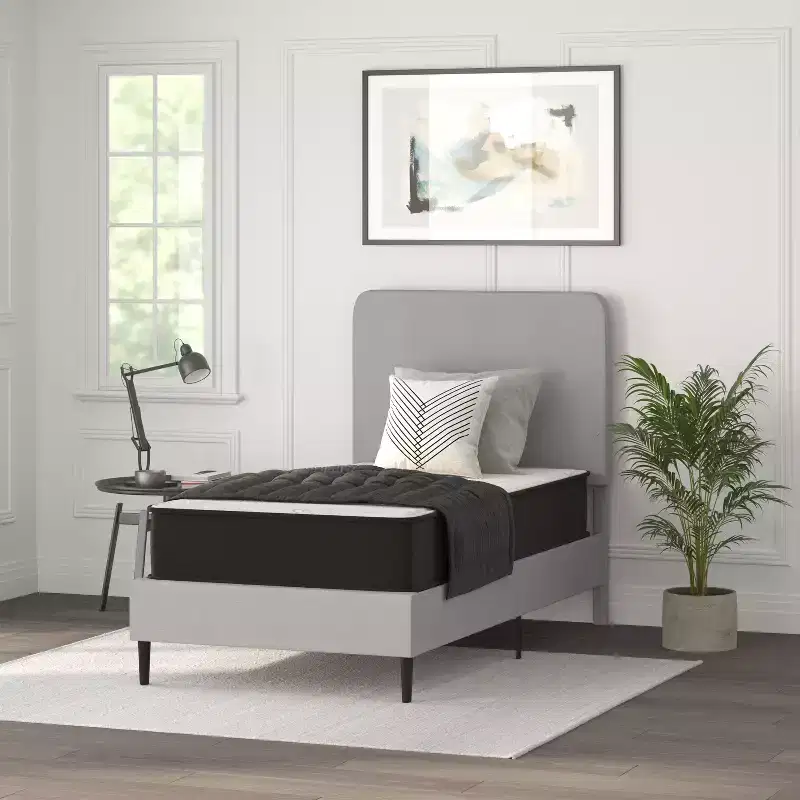 Flash Furniture Dream 10 Inch Hybrid Mattress, High Density Foam and Pocket Spring Mattress in a Box, CertiPur-US Certified Foam