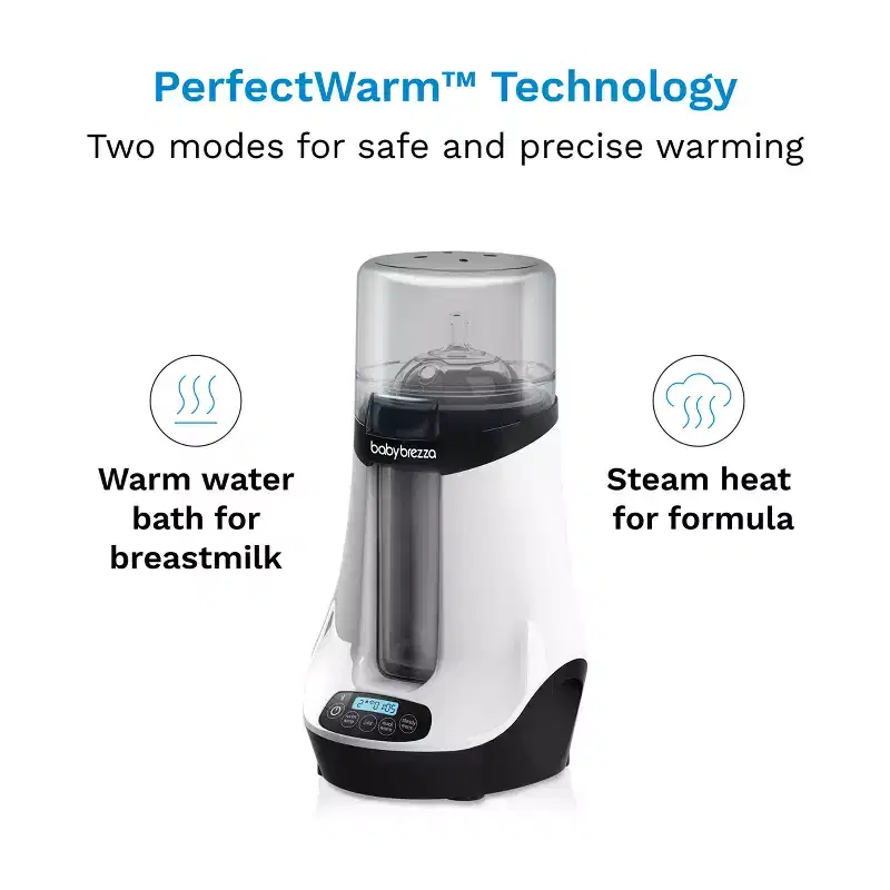 Baby Brezza Smart Bottle + Breast Milk Warmer: Compatible With All Bottles, Warms Evenly, Electric Powered