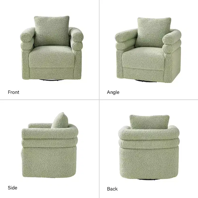 Arturo Modern Swivel Chair with Two Pillow Set of 2|ART OF LIVING DESIGNS-SAGE