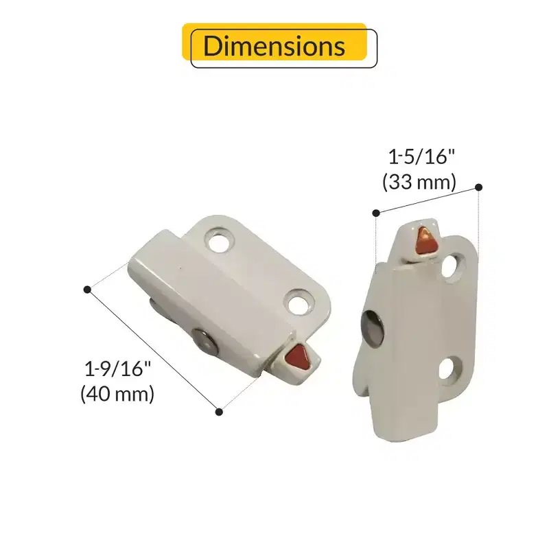 Brixwell 50-1356xdbw Single Action Angel Ventlock Reverse Retrofit White Finish Pair