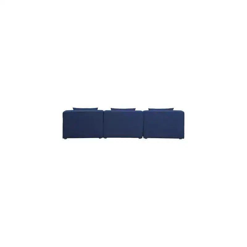 Meridian Furniture Cube Navy Durable Linen Textured Modular Sofa