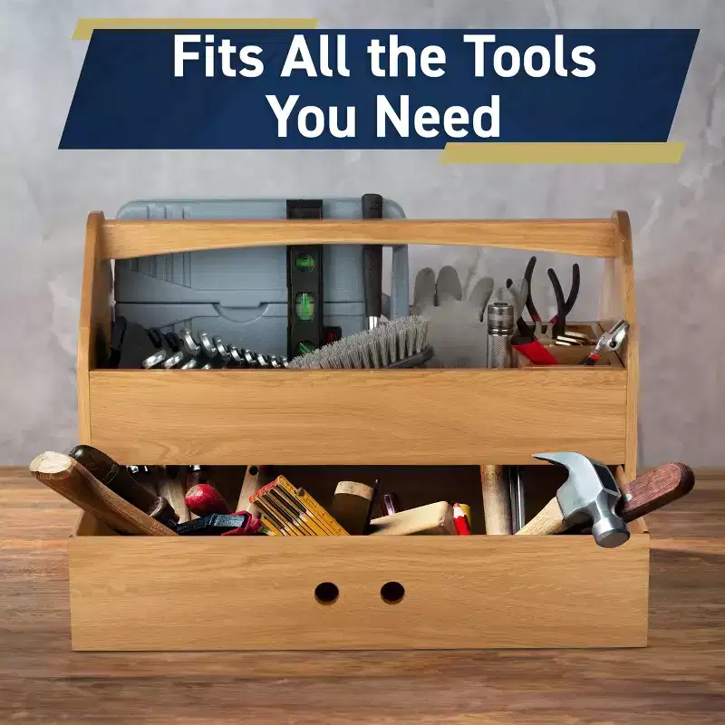 Kings County Tools 22-Inch Wood Tool Box Caddy