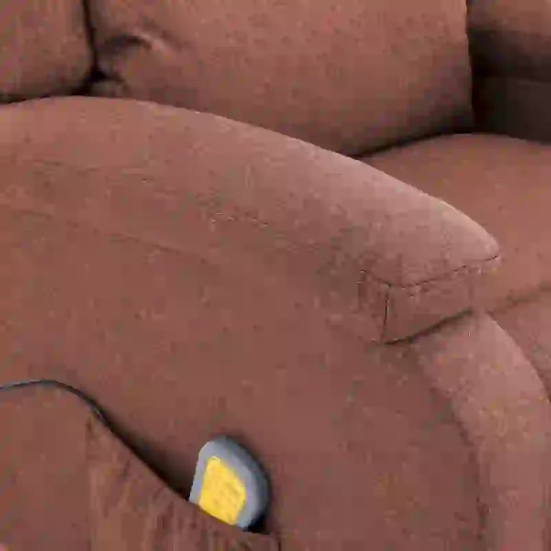 vidaXL Massage Chair Brown Fabric - 71 x 92 x 96 cm