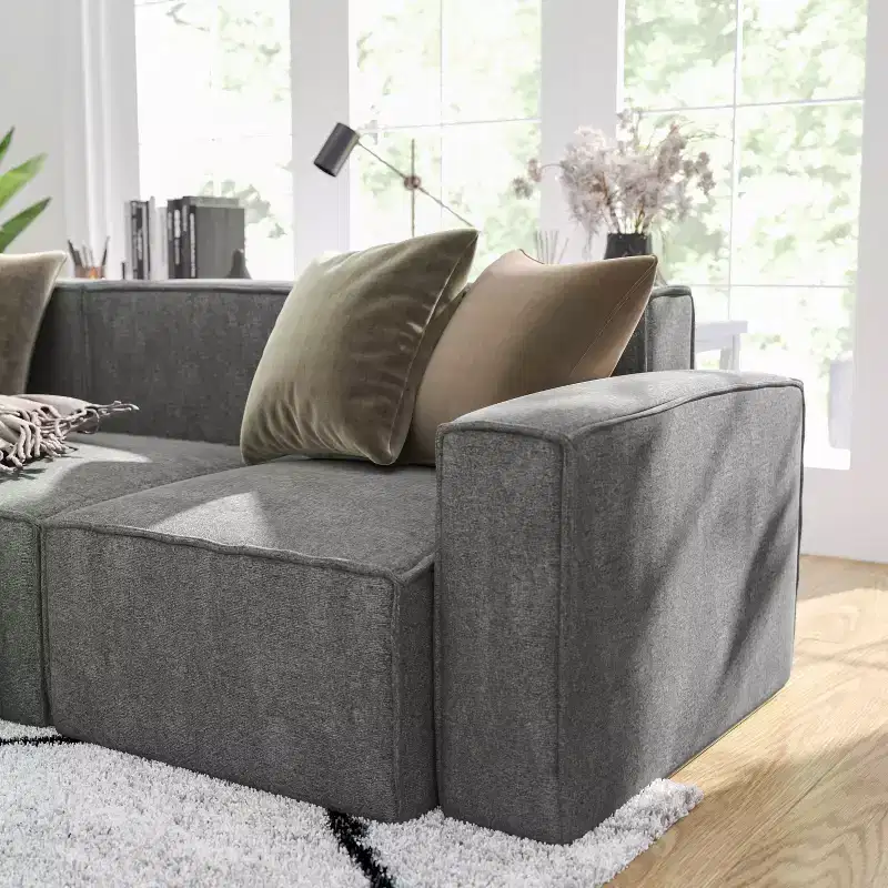 Merrick Lane Modular Right Side Chair with Arm Rest