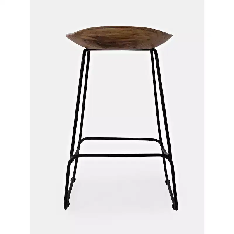 Jofran, Nature's Edge Solid Acacia Counter Height Backless Stool (Set of 3)