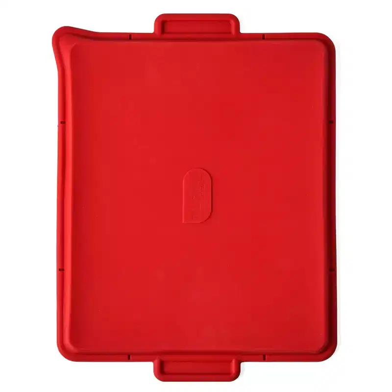 Talisman Designs Silicone Microwave Bacon Tray, 9.5 x 12.75 inches, Red