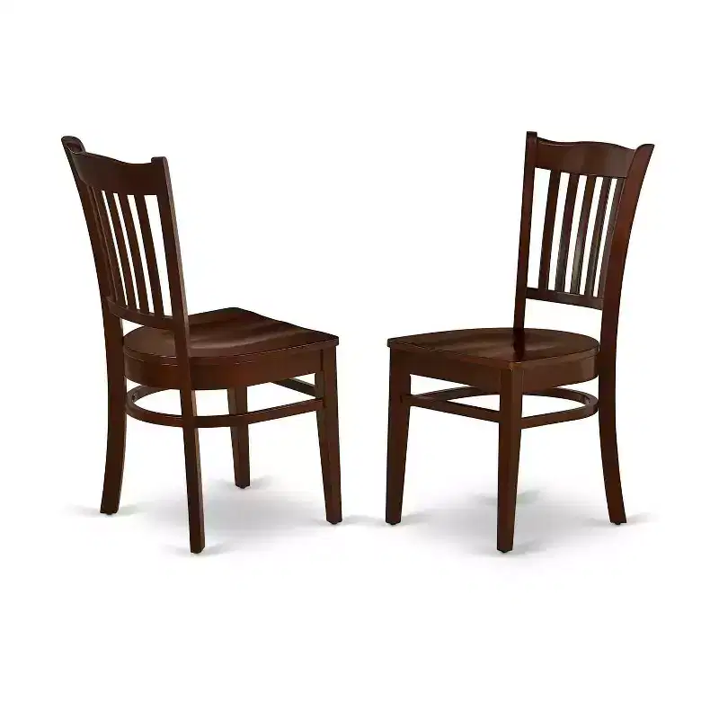 HomeStock 3-Pc Mahogany Finish Solid Wood Top With Dropleaf Dining Table Set