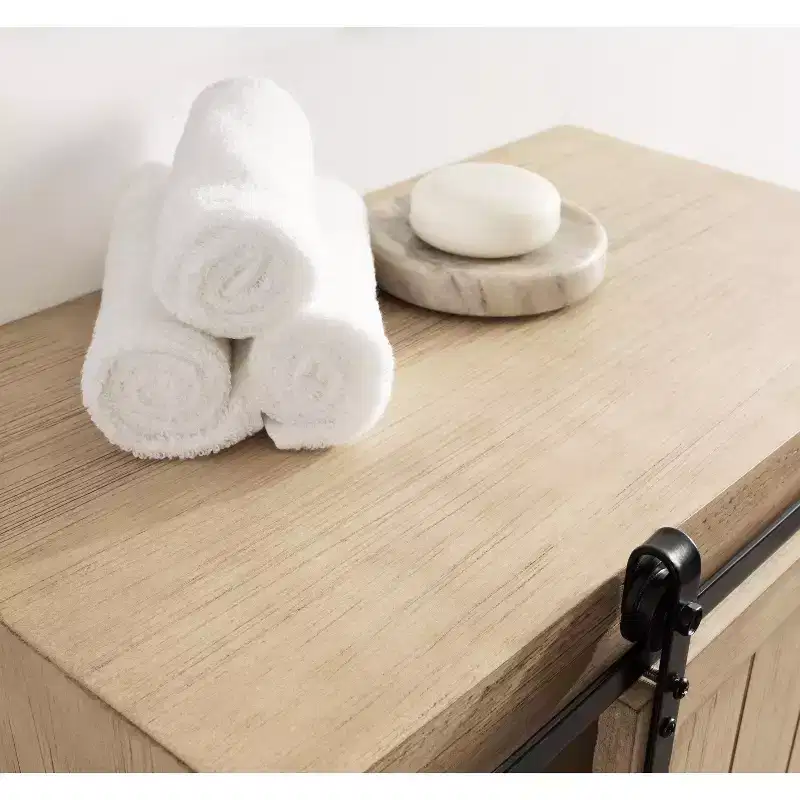 Kate and Laurel Cates Wood Floating Side Table with Cabinet