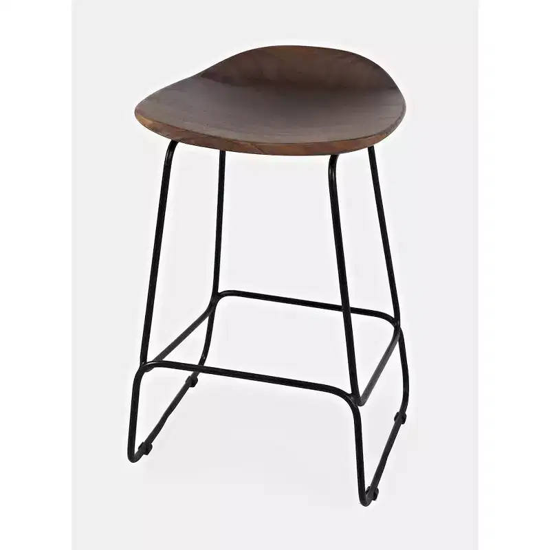 Jofran, Nature's Edge Solid Acacia Counter Height Backless Stool (Set of 3)