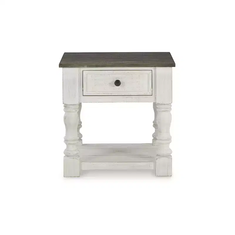 Signature Design by Ashley Casual Havalance End Table White/Gray
